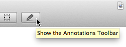 Annotations toolbar in OS X Lion Preview